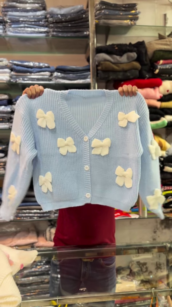Candy Bow Chunky Knit Cardigan Collection 🎀✨