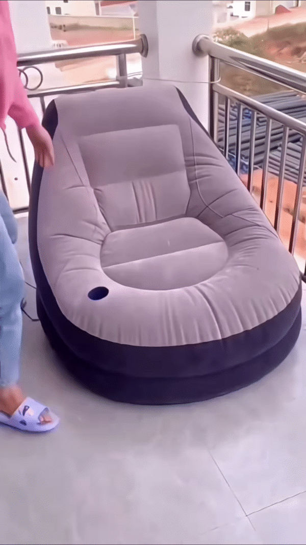Easy Inflation of Portable Inflatable Furniture
