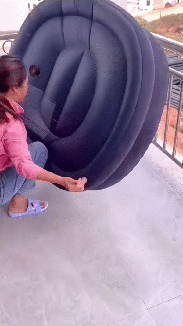 Easy Inflation of Portable Inflatable Furniture