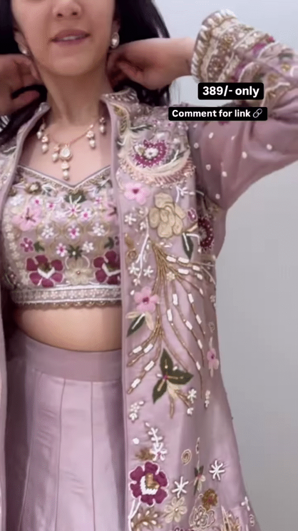 Elegant Embroidered Lehenga Set – Designer Look at an Affordable Price