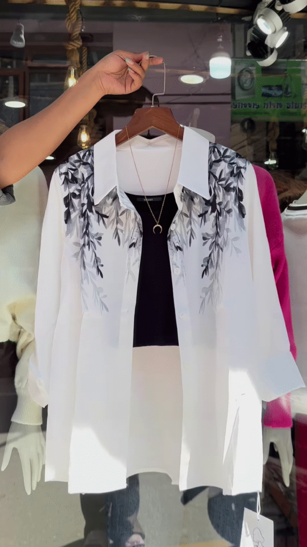 🌿 Elegant Floral Embroidered Shirt – Available in 3 Colors! 🌿
