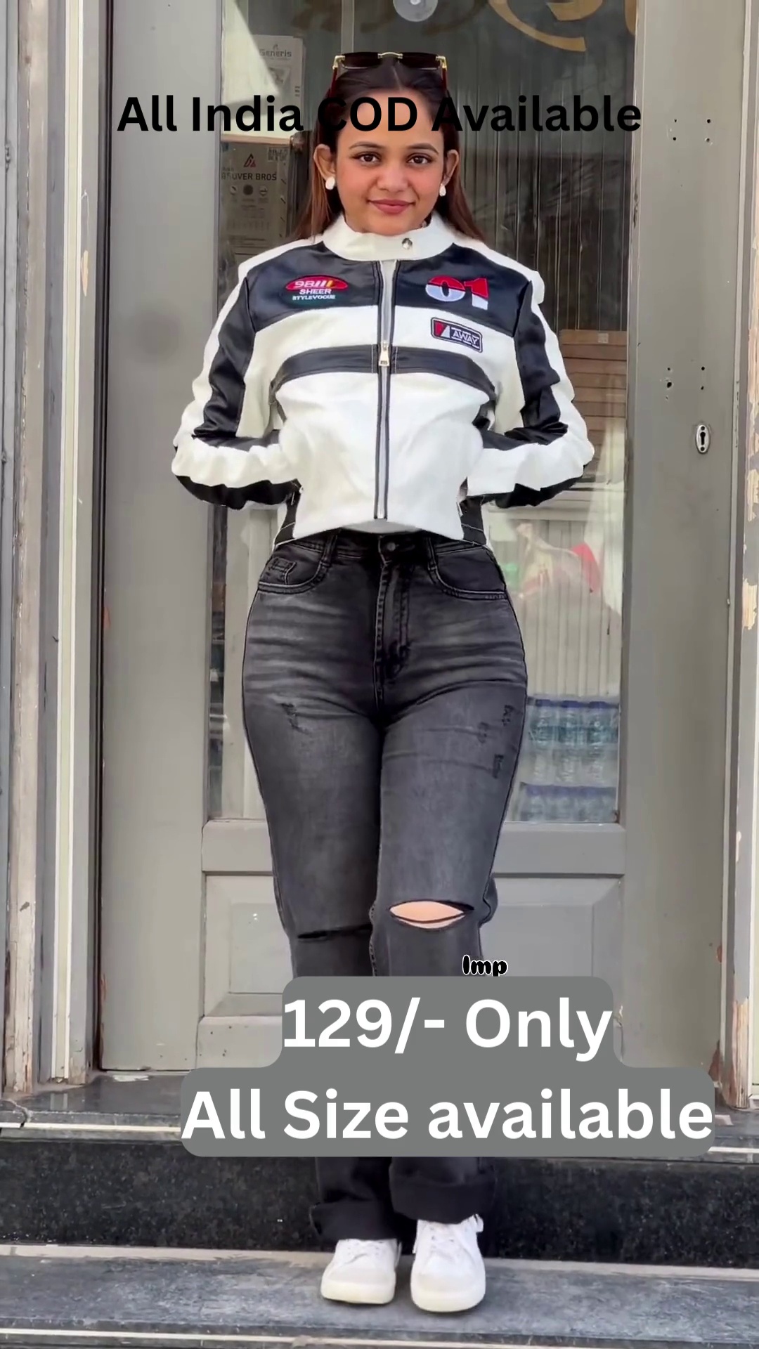 Racer Girl Contrast Biker Jacket for Bold Street Style 🏁🔥