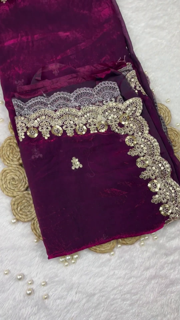 Royal Plum Scalloped Designer Ensemble