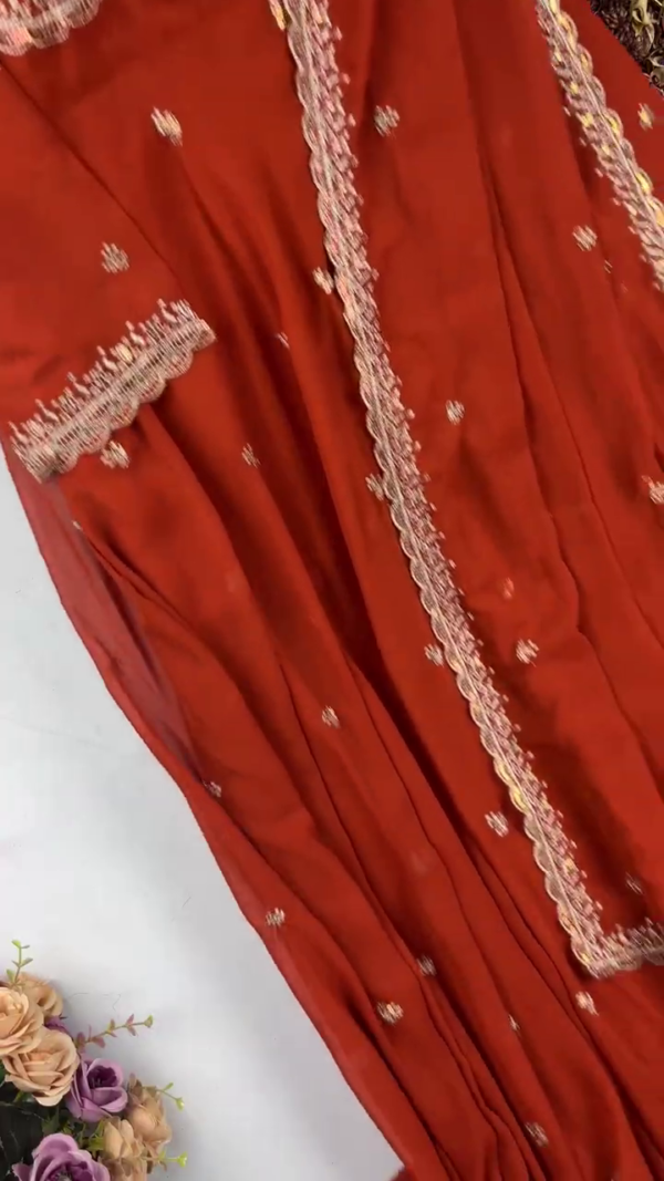 Royal Purple Anarkali with Scalloped Zari Detailing