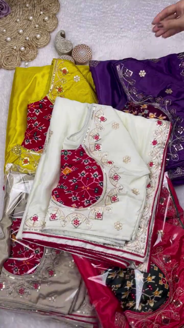 Sun-Kissed Yellow Patola Fusion Saree Set